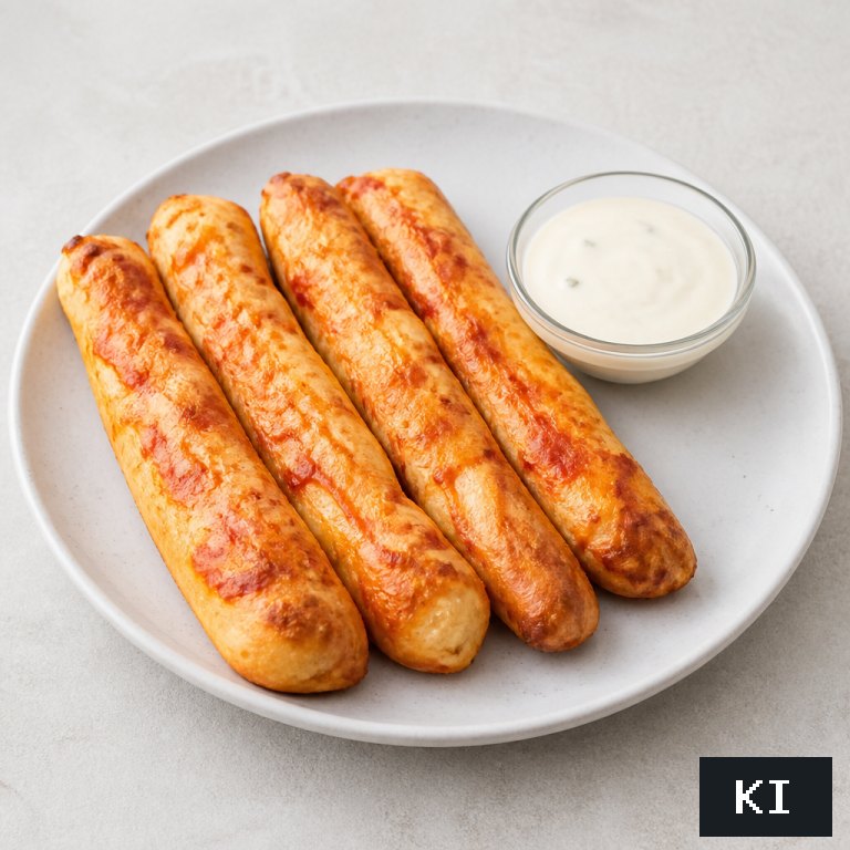 Pizzastangerl 5 Stk. Mit Knoblauchsoße